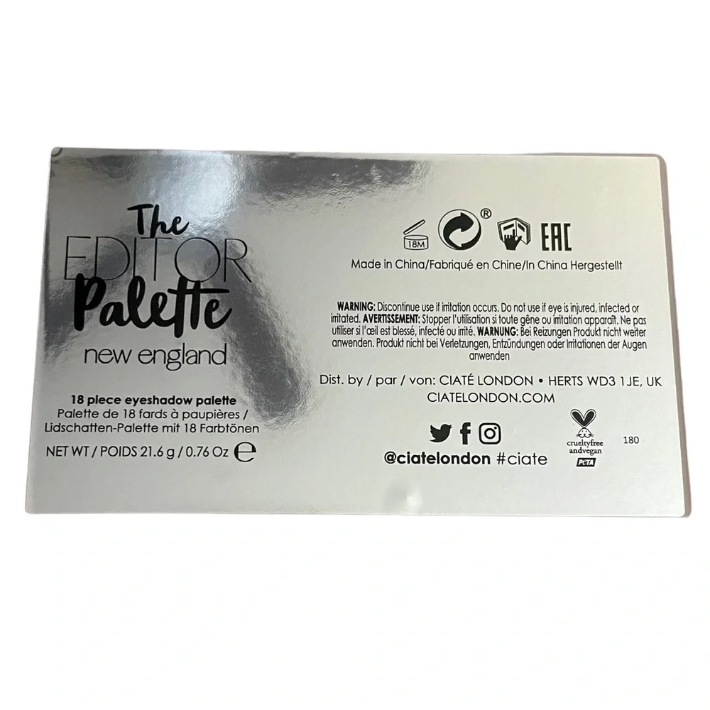 New Ciate Makeup The Editor Eyeshadow Palette